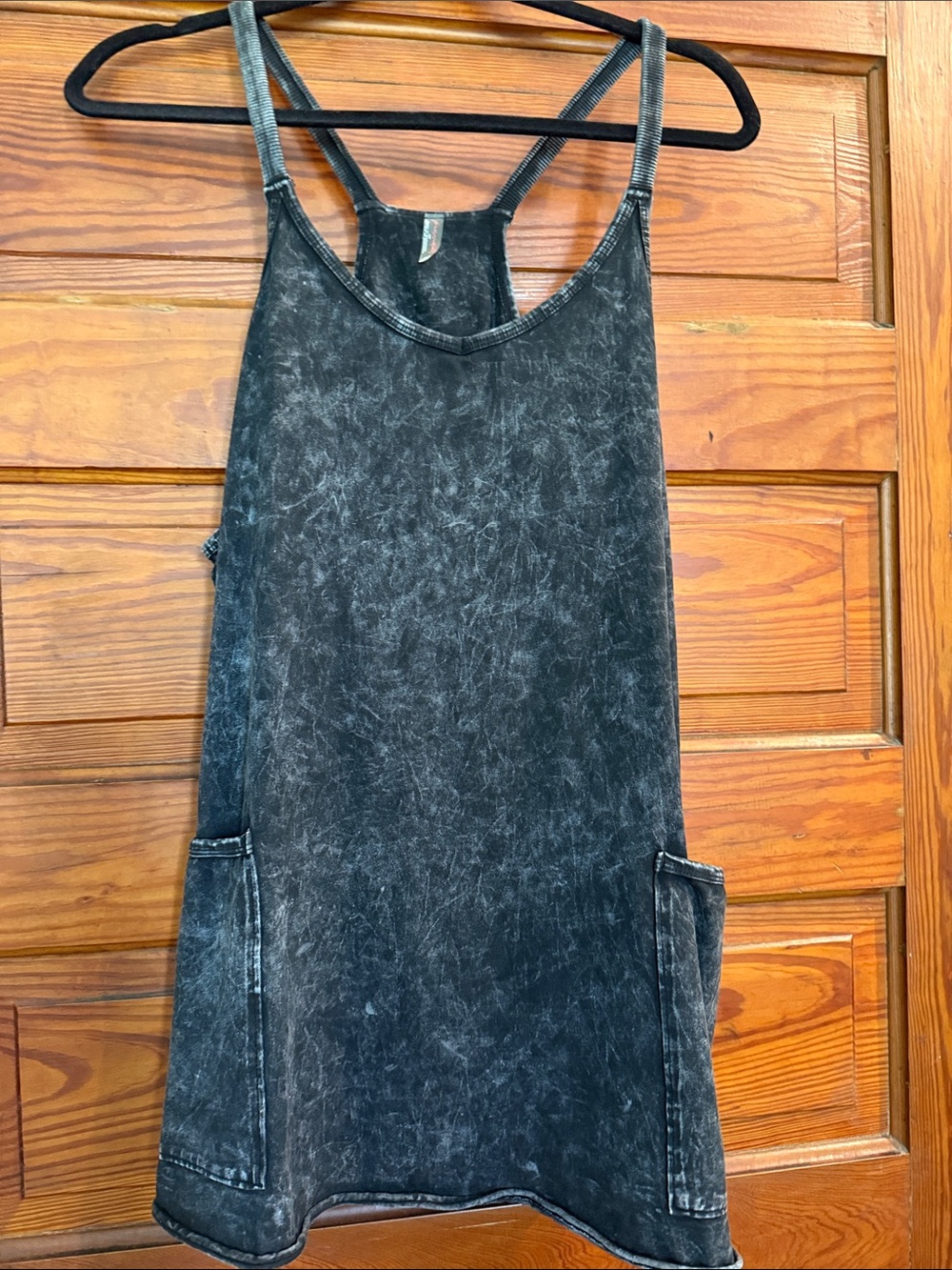 FP Movement by Free People Mineral-Wash Black Mini Dress